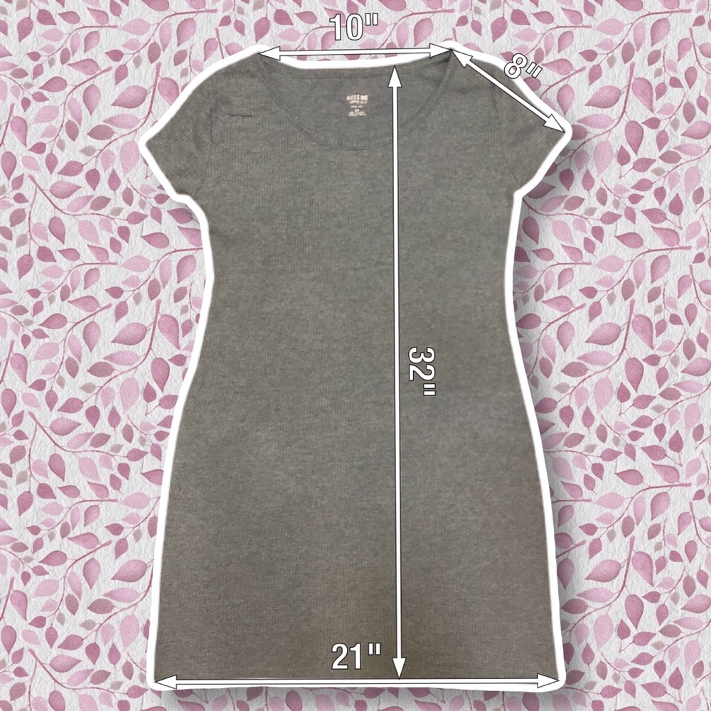 Mossimo Comfy Gray Ribbed Shirt Dress - Picture 3 of 5